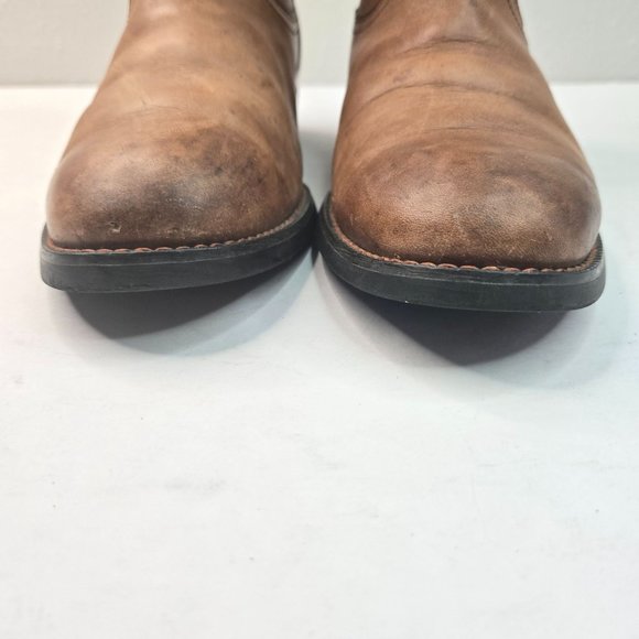 Ariat Midcalf Western Boots Sz 8 Brown Leather Pull On Casual Low Heel Cowgirl - Picture 3 of 14